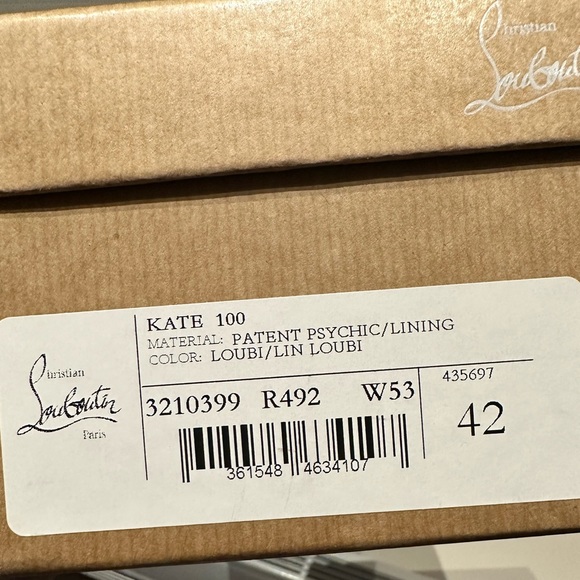 Christian Louboutin KATE 100 LOUBI PATENT PSYCHIC 42 - Picture 8 of 9